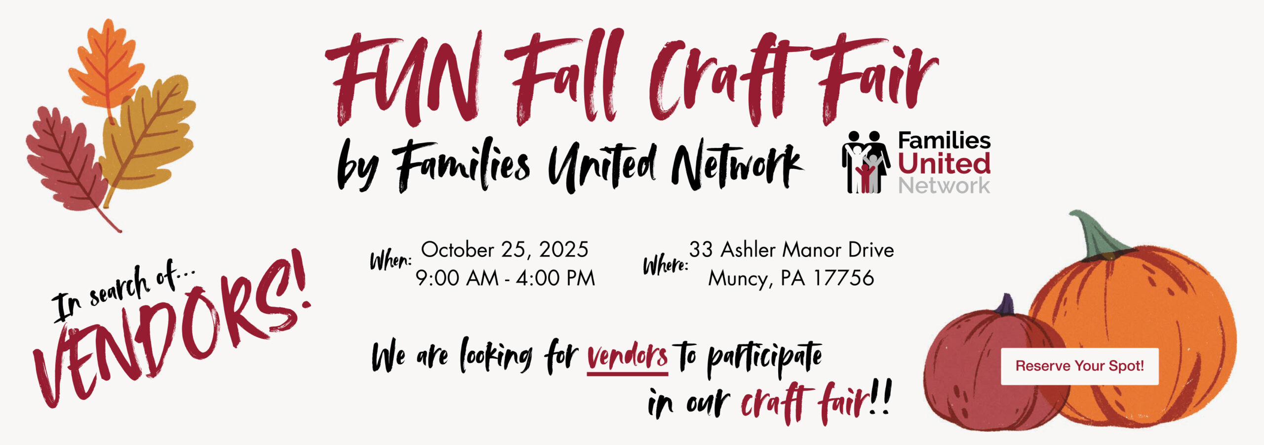 Families United Network Fall Craft Fair