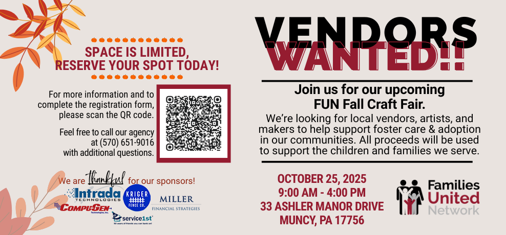 Families United Network Fall Craft Fair Flyer
