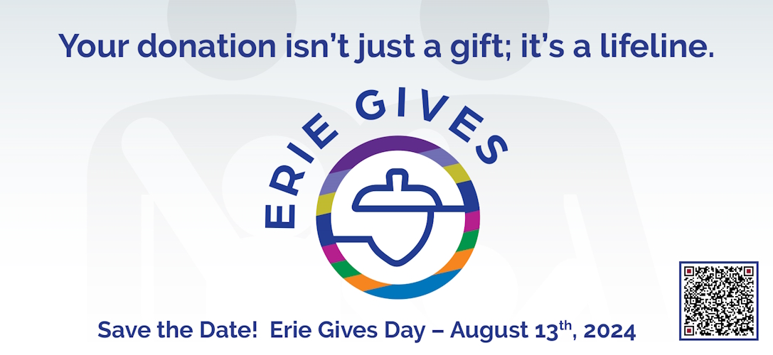 erie gives save the date