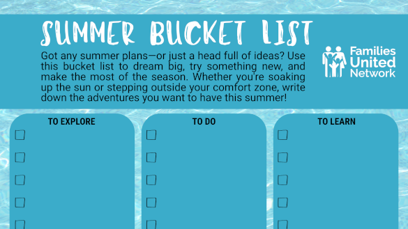 Summer Bucket List template