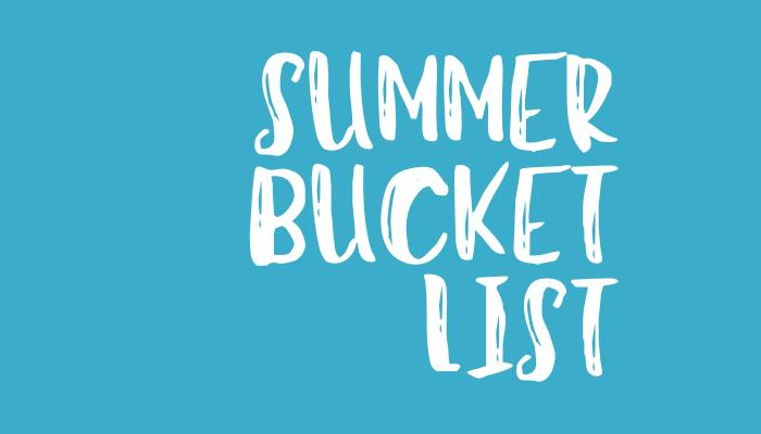 plain banner reading summer bucket list