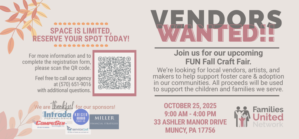 Families United Network Fall Craft Fair Flyer