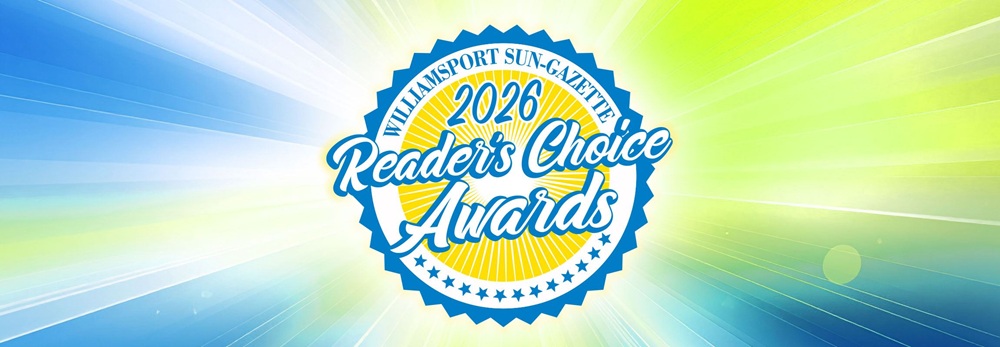 banner for the williamsport sun gazette's 2026 readers' choice awards
