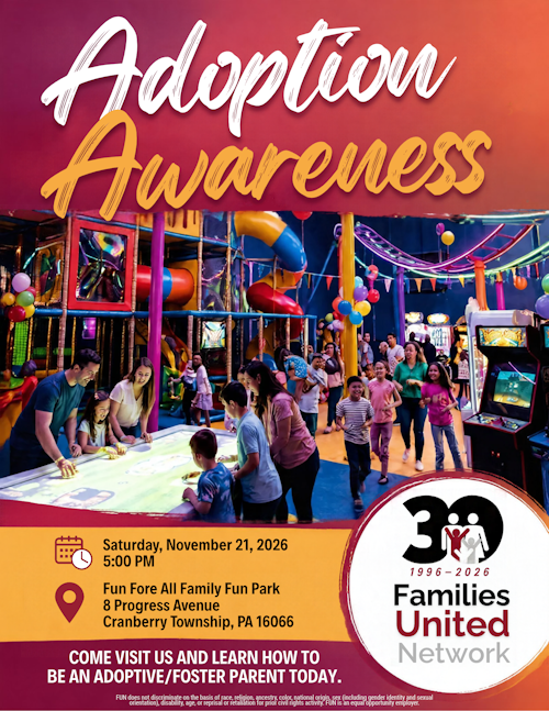 flyer for the fun fore all adoption awareness event in cranberry township