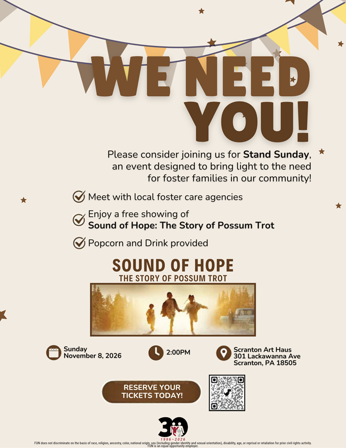 flyer for the stand sunday event in scranton